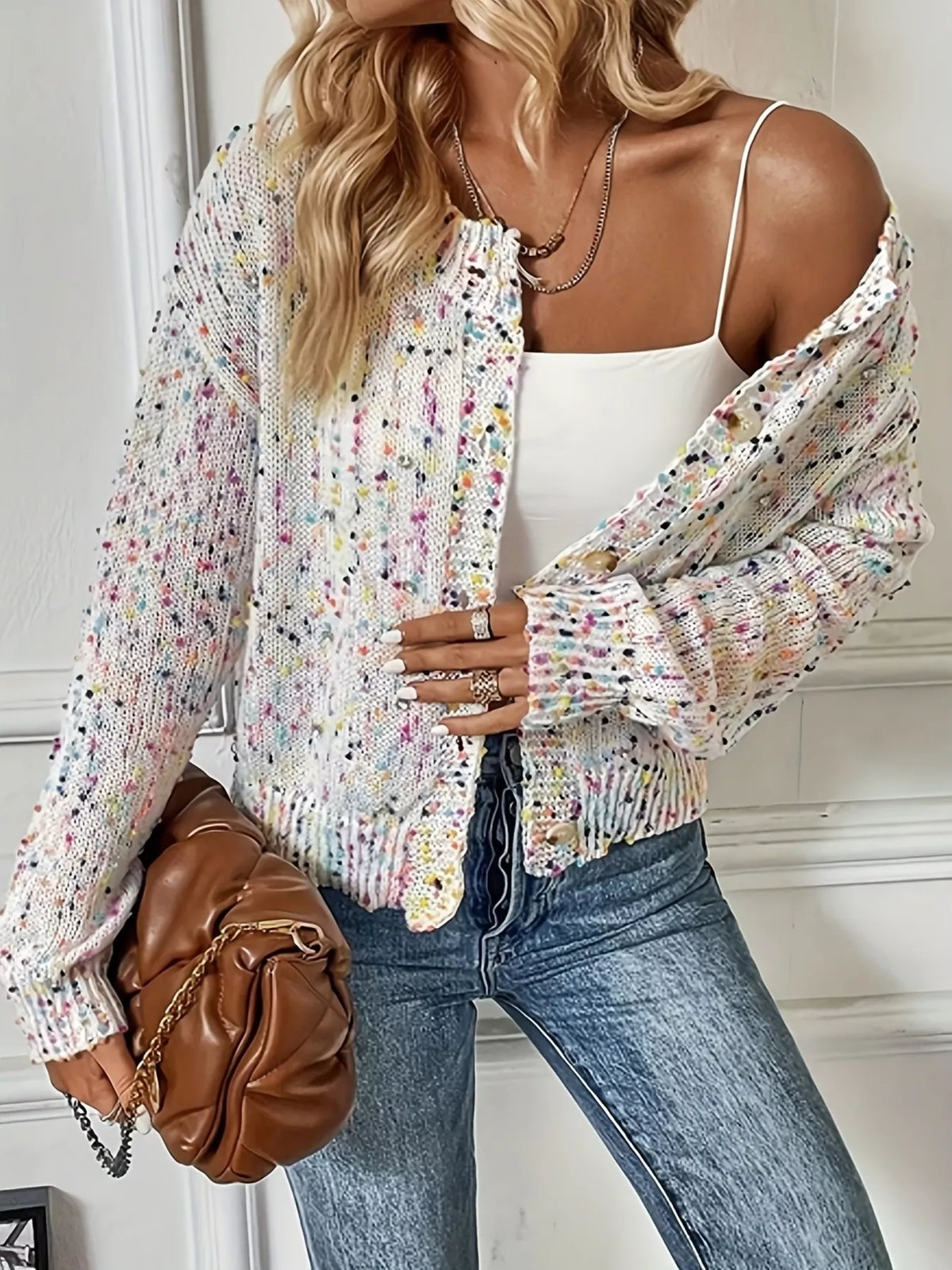 Strukturerad cardigan – bild 4