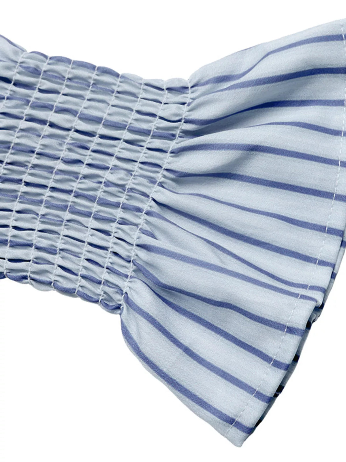 Randig smockad skjorta med peplum – bild 10