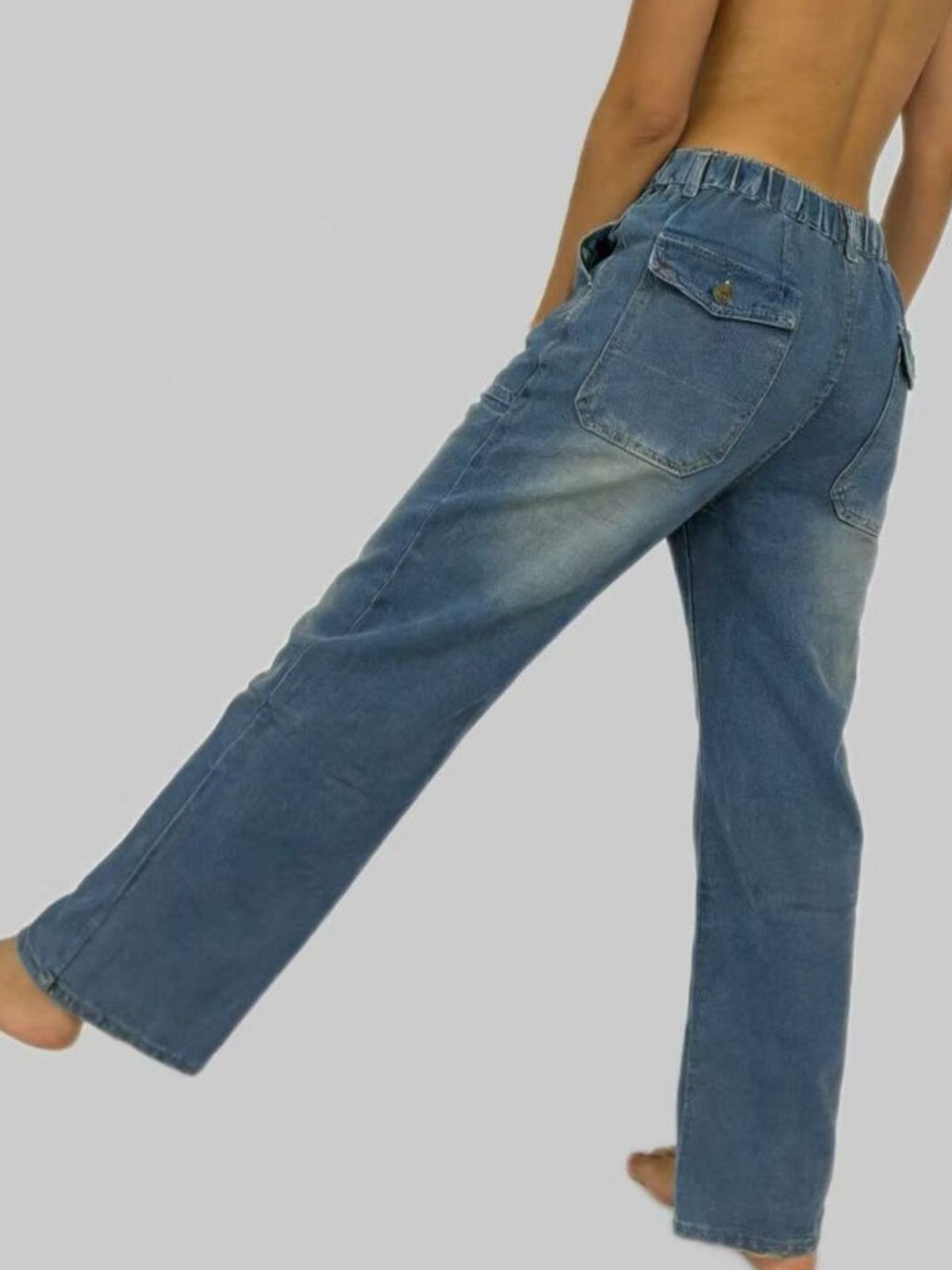 Vida jeans med kontrastsöm – bild 9
