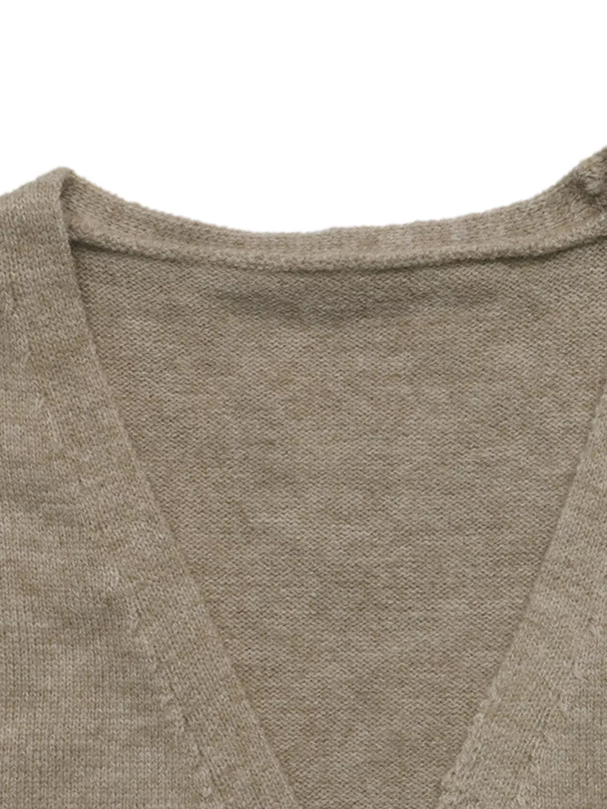 Stickad cardigan med öppen modell – bild 7