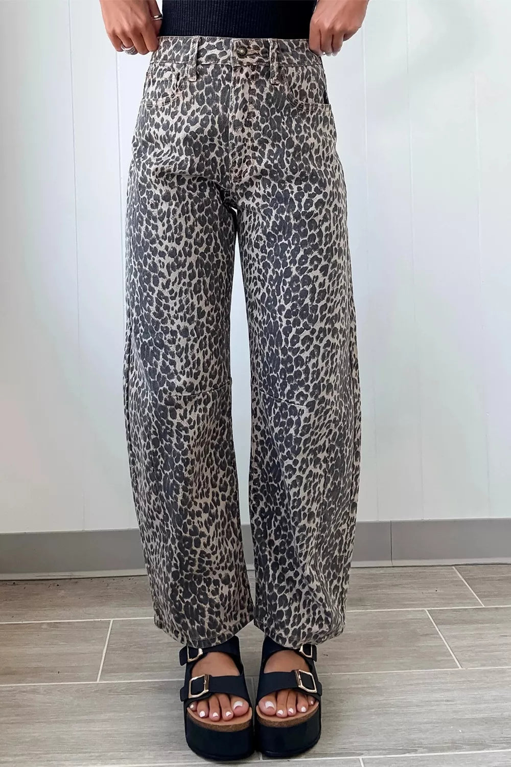 Leopardmönstrade jeans