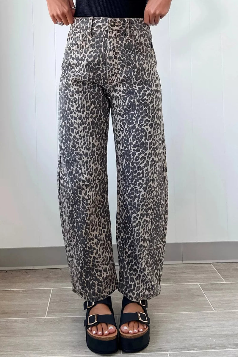 Leopardmönstrade jeans