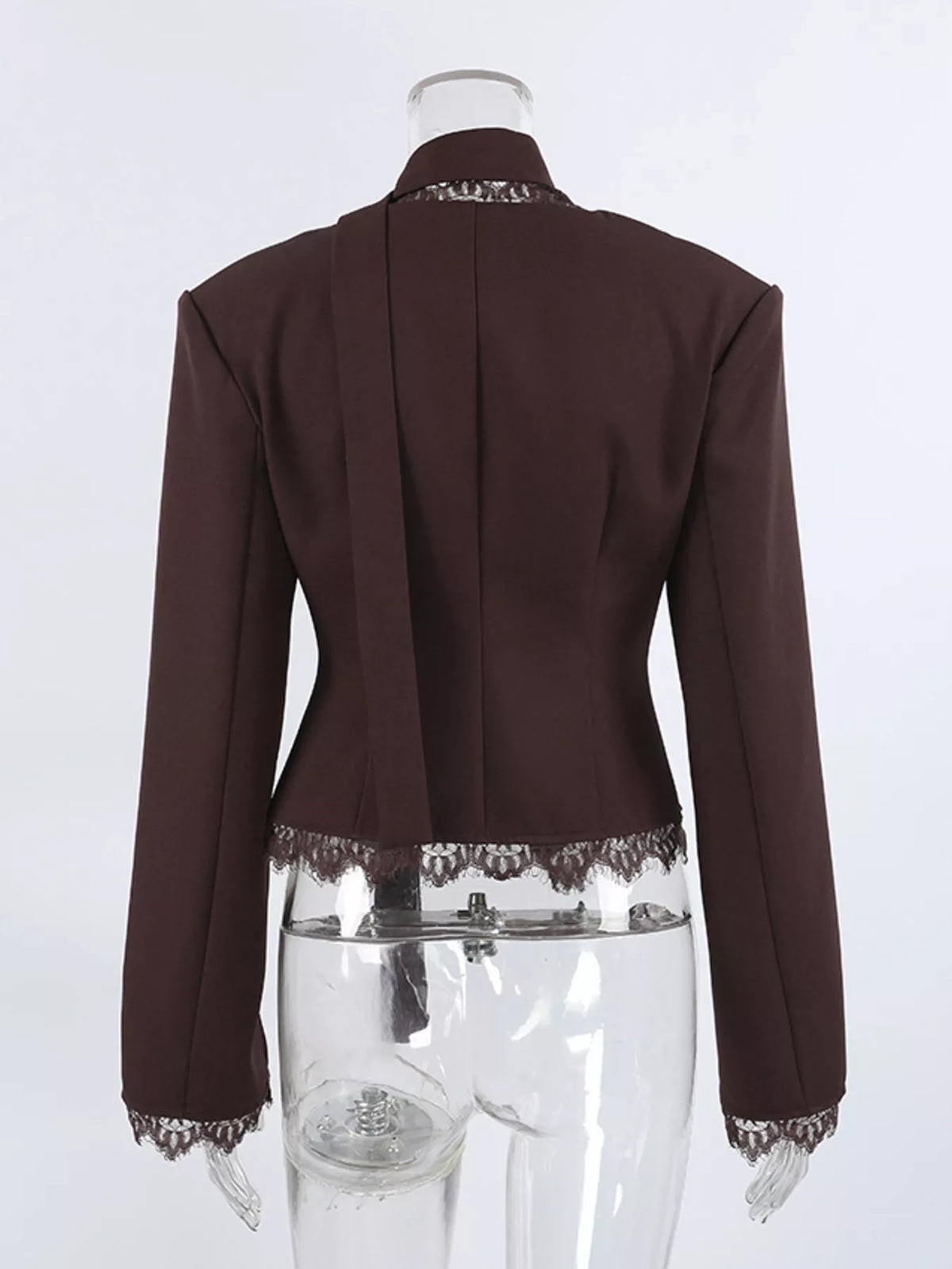 Transparent blazer med knappstängning – bild 11