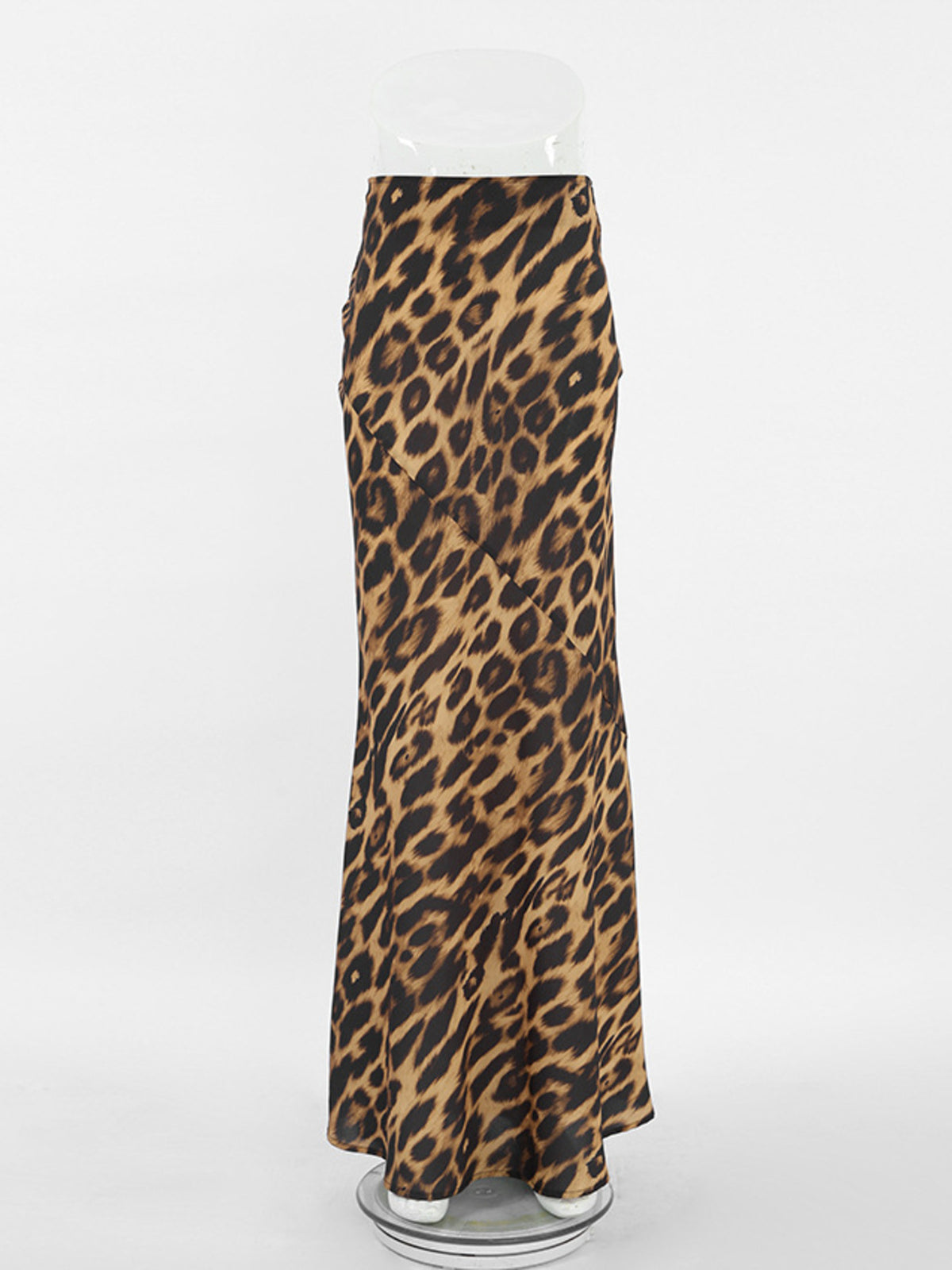 Leopardmönstrad figurnära maxikjol – bild 6