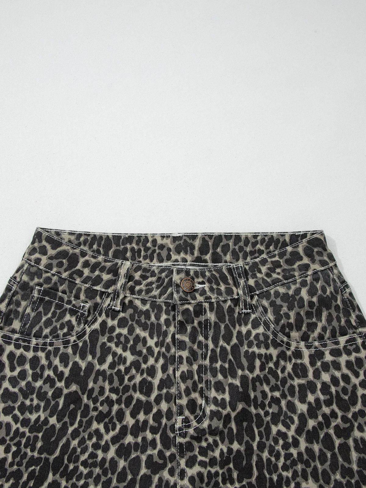 Leopardmönstrade jeans – bild 5