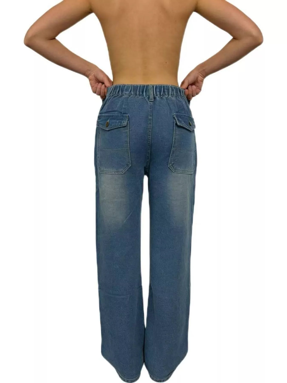 Vida jeans med kontrastsöm – bild 10