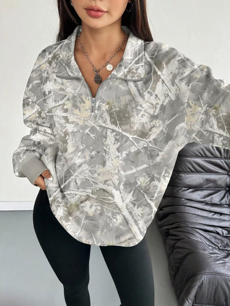 Ribbad sweatshirt med muddar