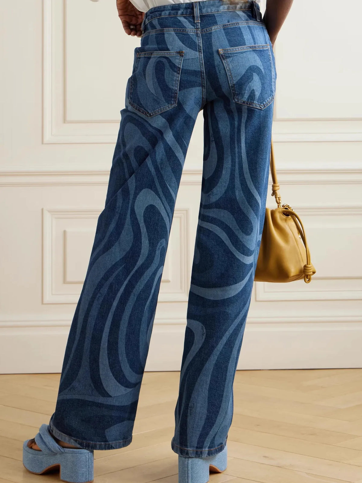 Vida jeans med vågmönster – bild 2