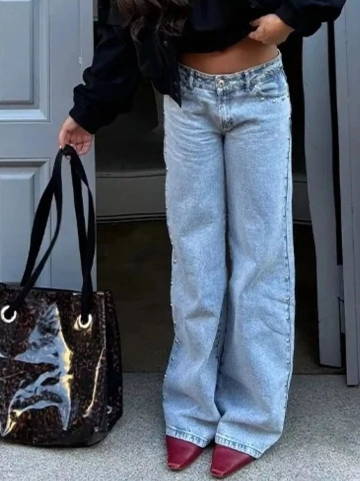 Leopardmönstrade jeans med stjärnmotiv – bild 9