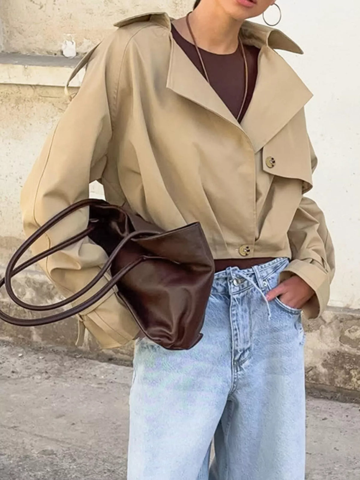 Asymmetrisk trenchcoat – bild 6