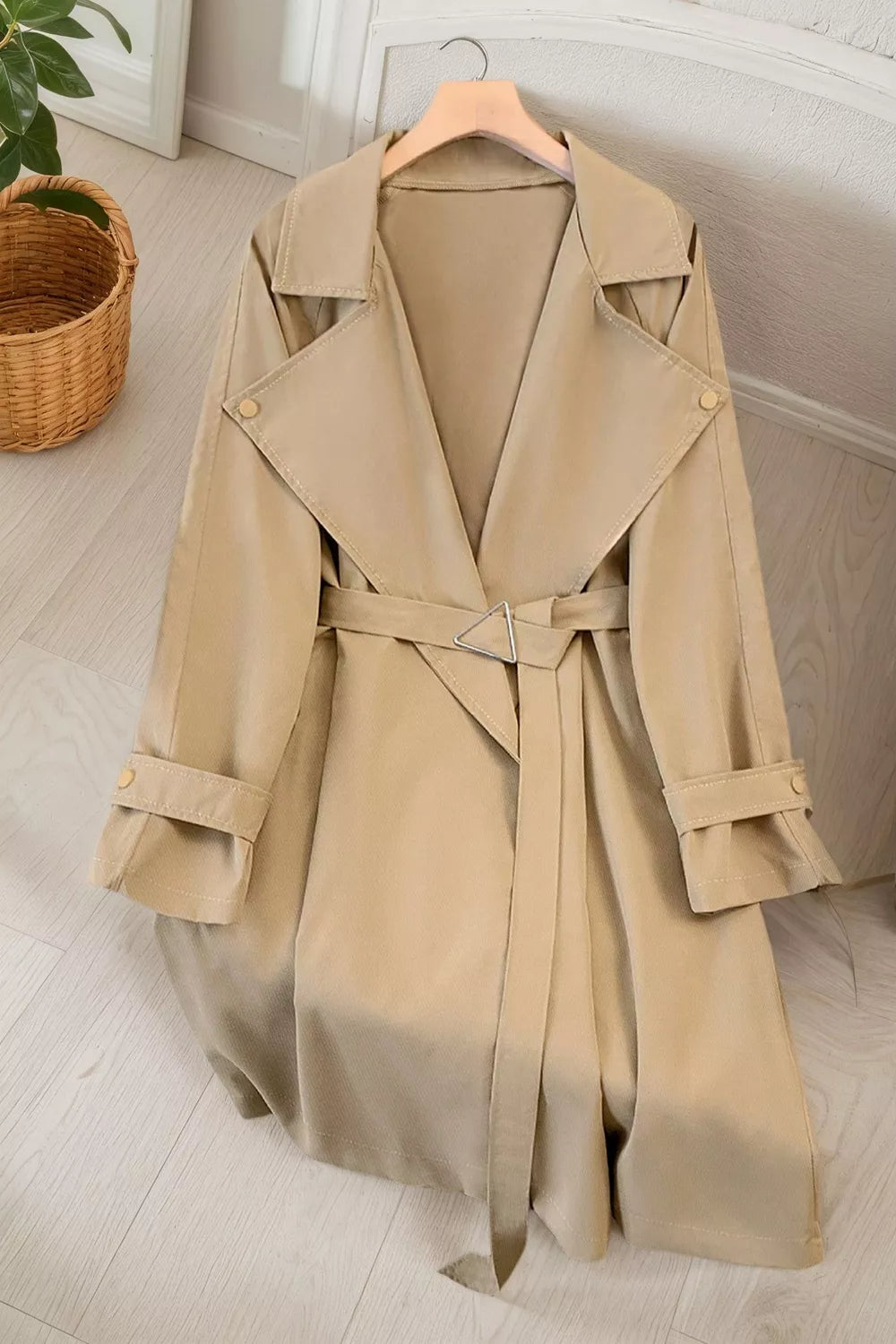 Trenchcoat med slagkrage