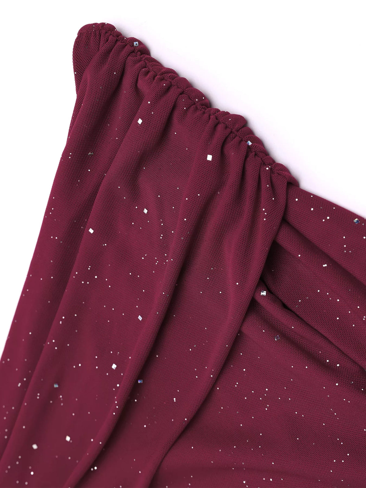 Offshoulder maxiklänning i glitter – bild 32