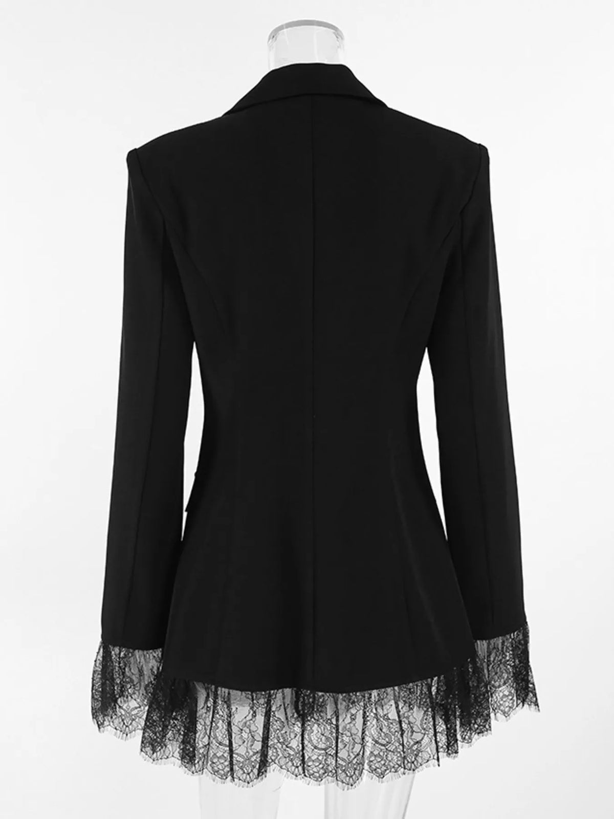 Blazer med spetskant i nederkant och knappstängning – bild 12