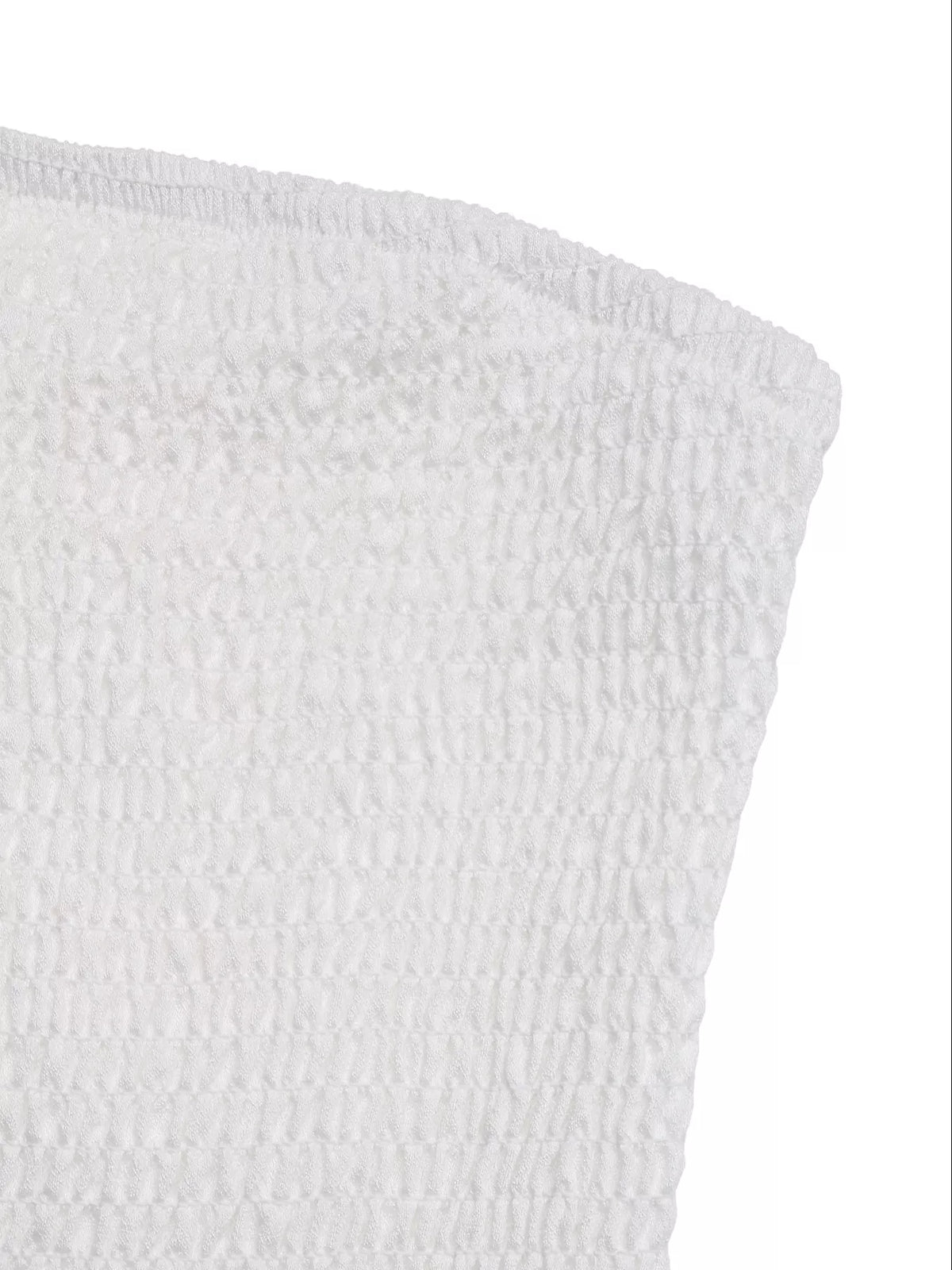 Smockad miniklänning i broderi anglaise – bild 9