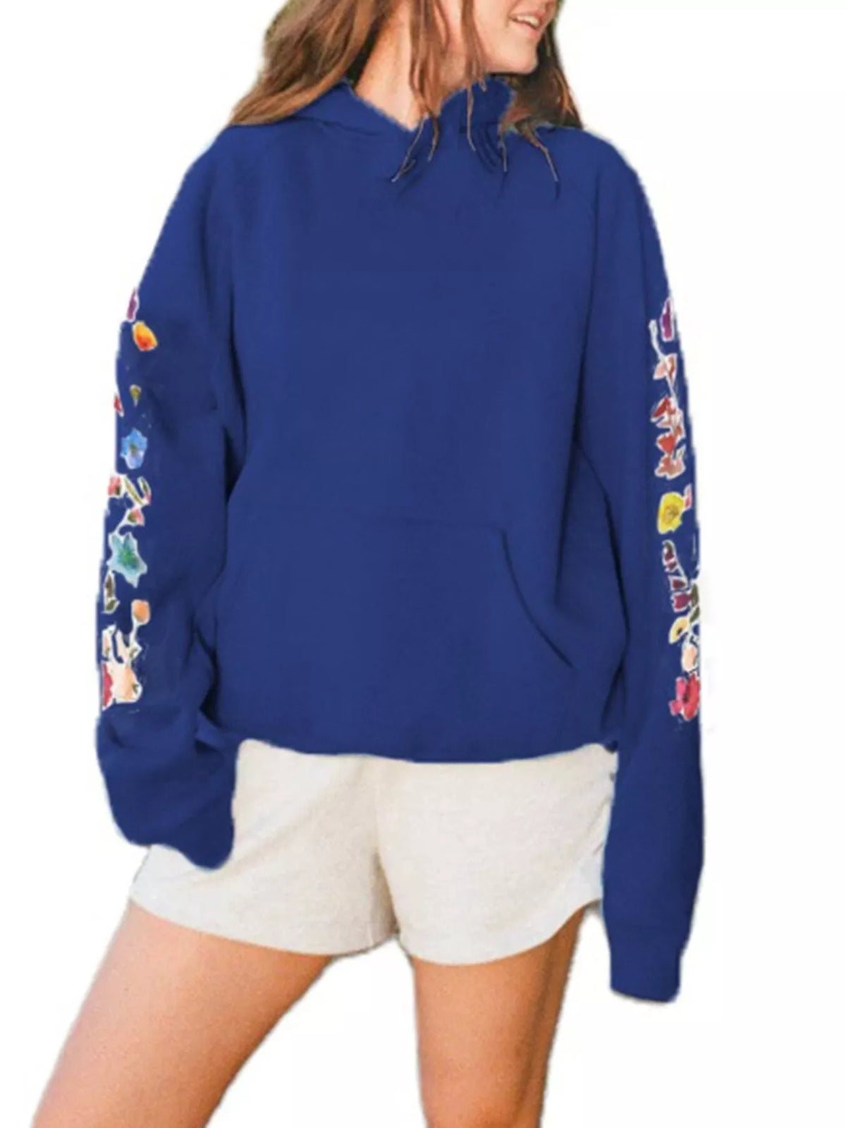 Hoodie med raglanärm och tryck – bild 6
