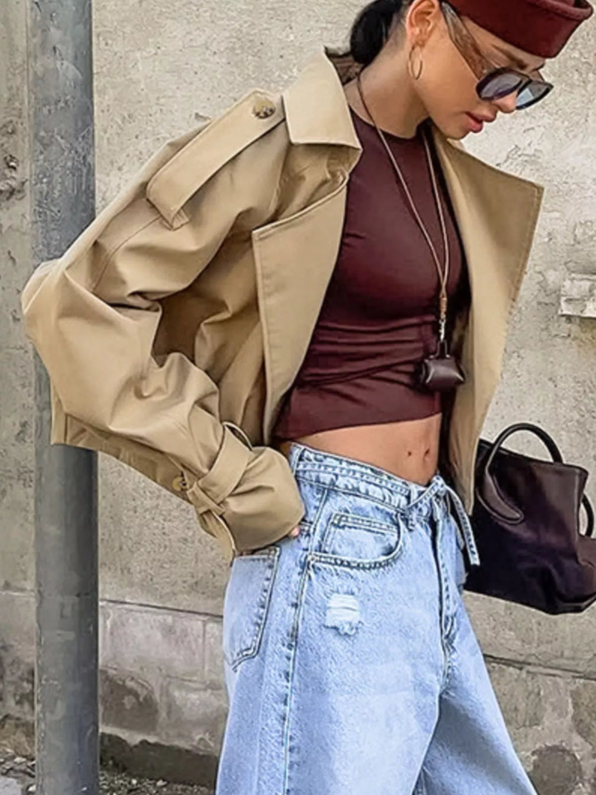 Asymmetrisk trenchcoat – bild 4
