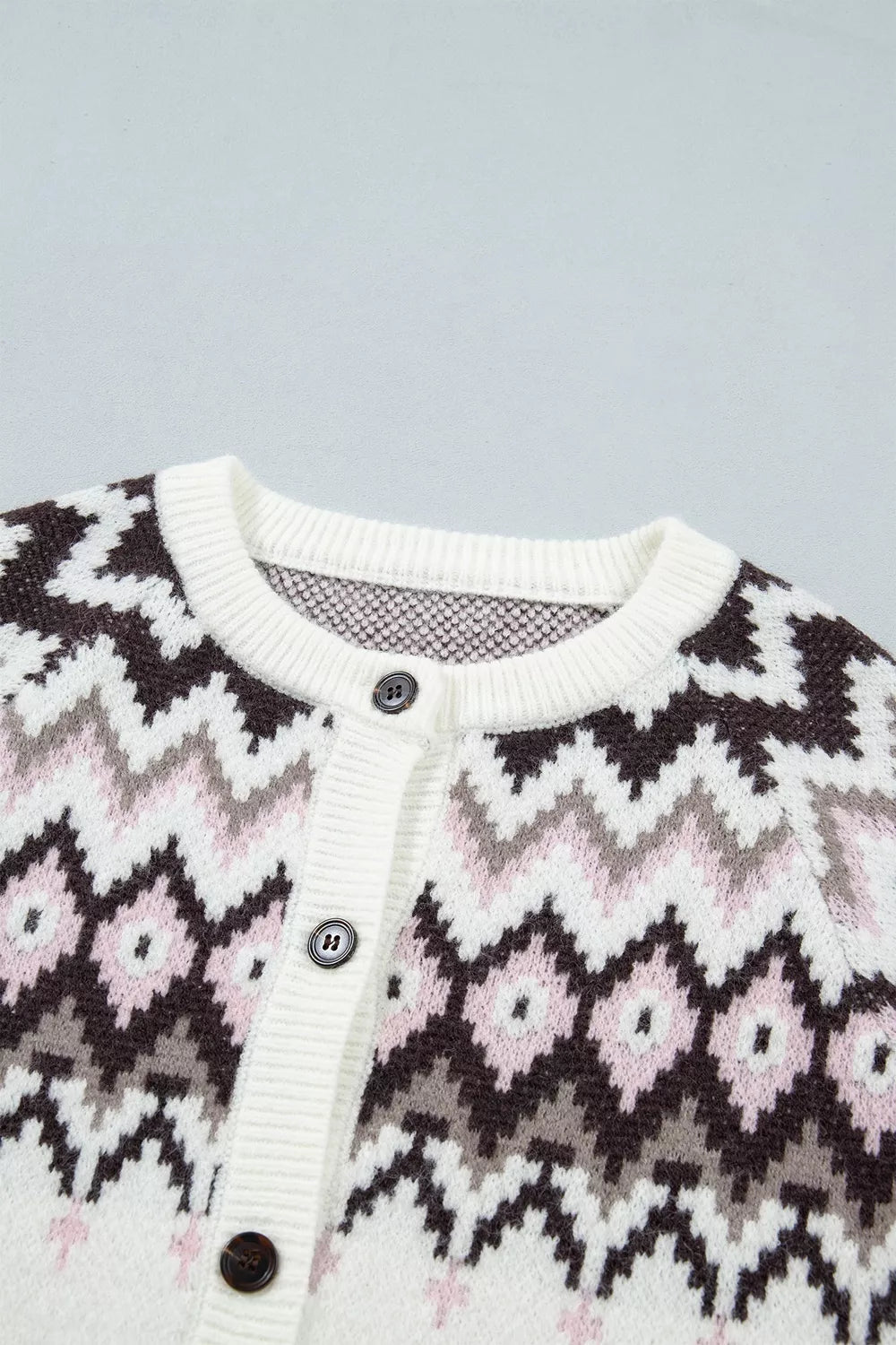 Geometriskt mönstrad cardigan – bild 9