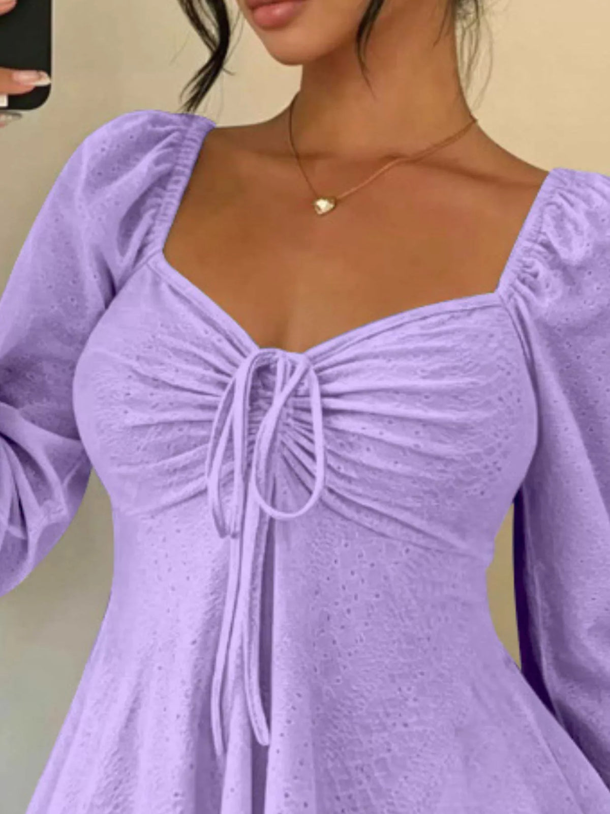 Rynkad topp med peplum – bild 20