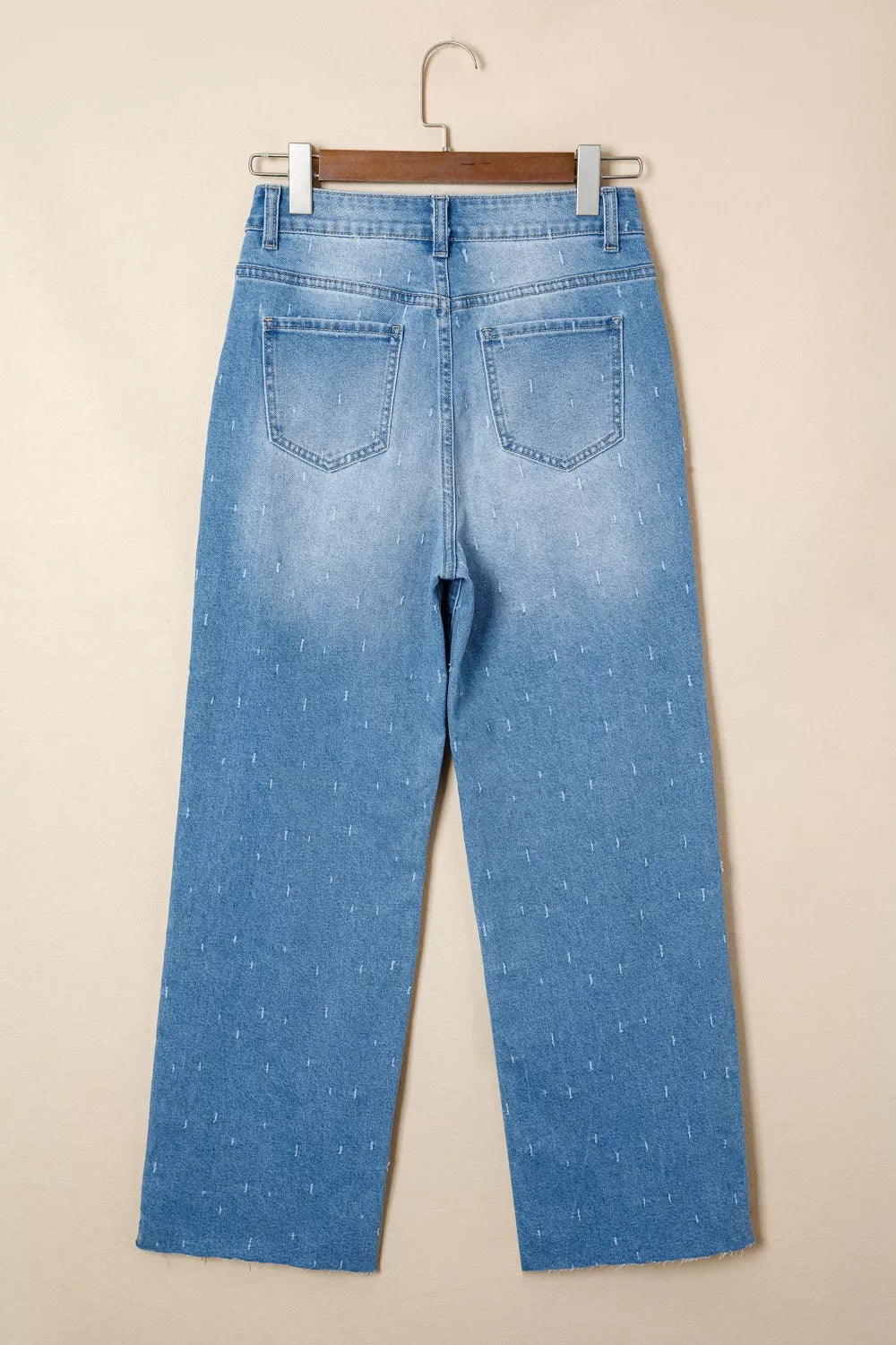 Magformande jeans med rå kant – bild 5