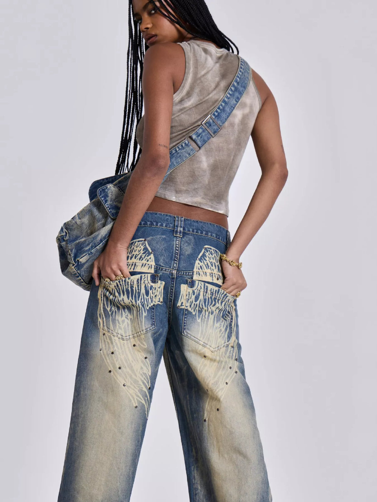 Vida jeans med nitar – bild 5