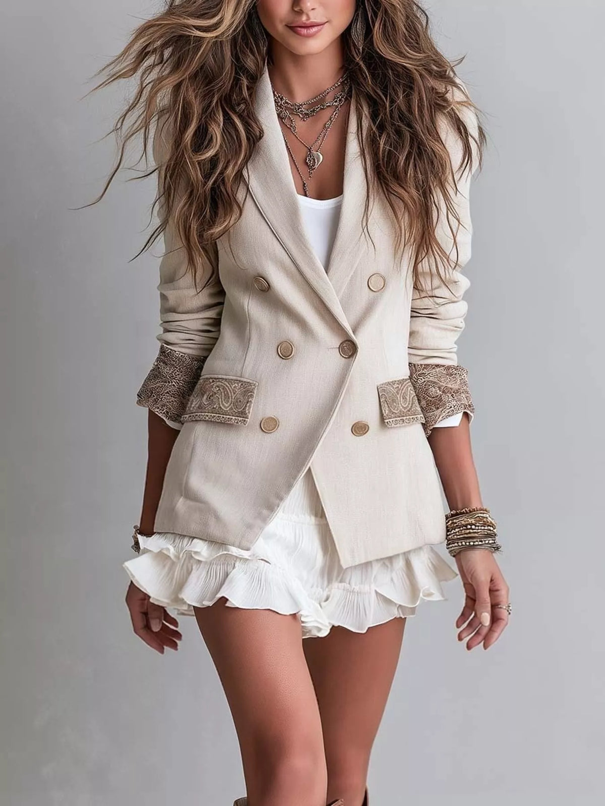 Dubbelknäppt blazer