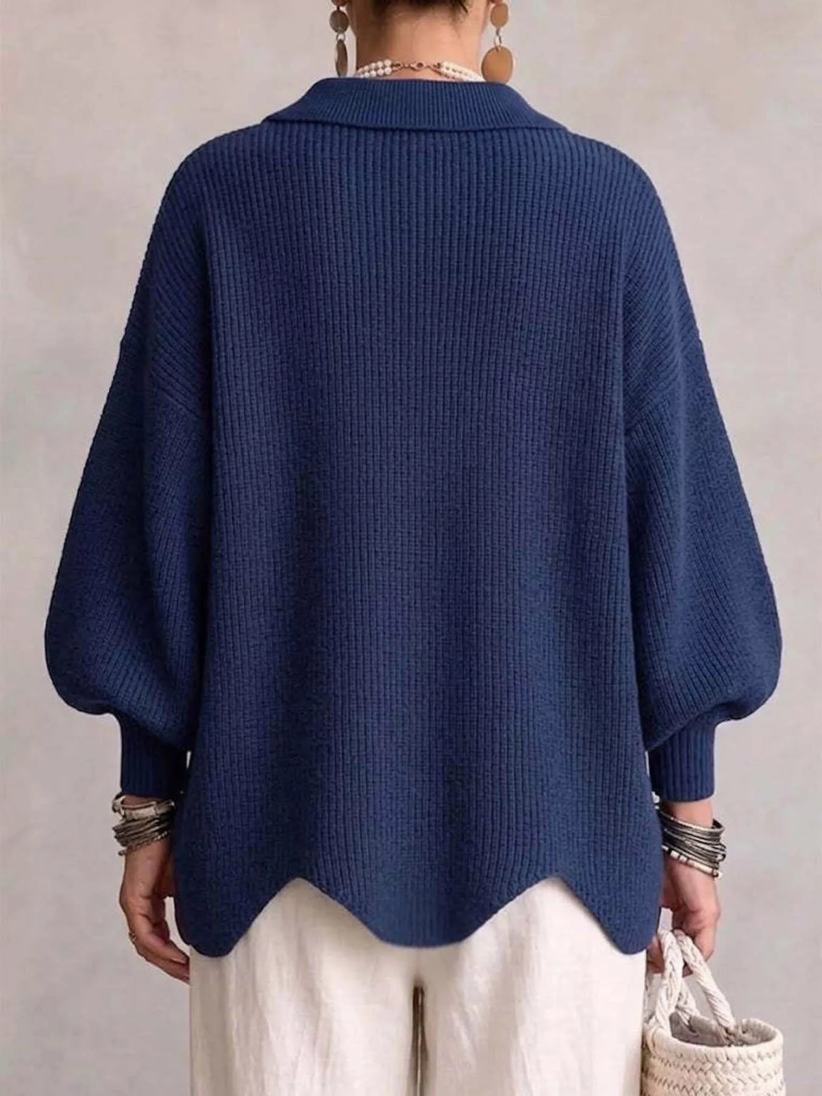 Cardigan med ballongärm och knappstängning – bild 9