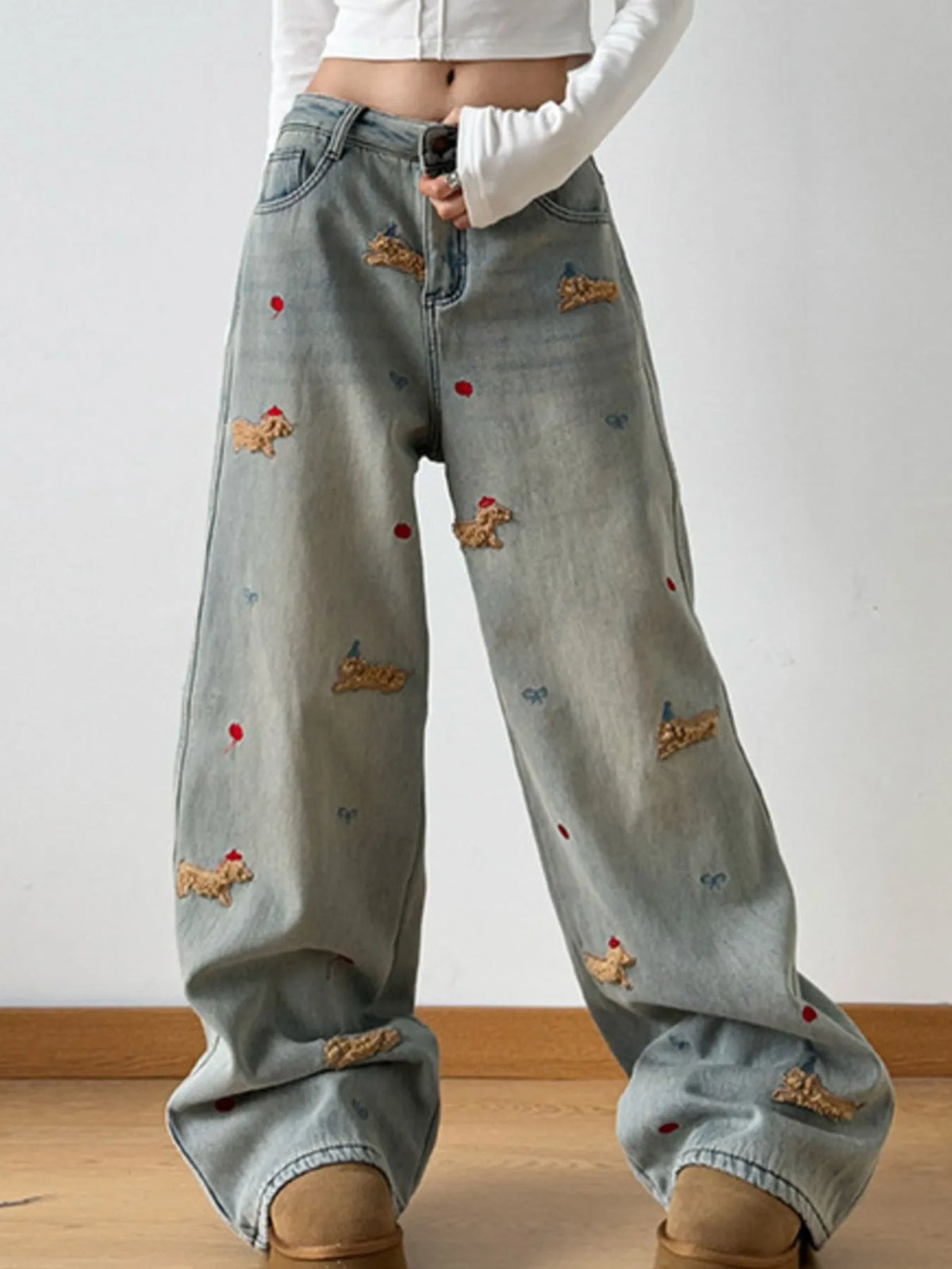 Vida broderade jeans – bild 6