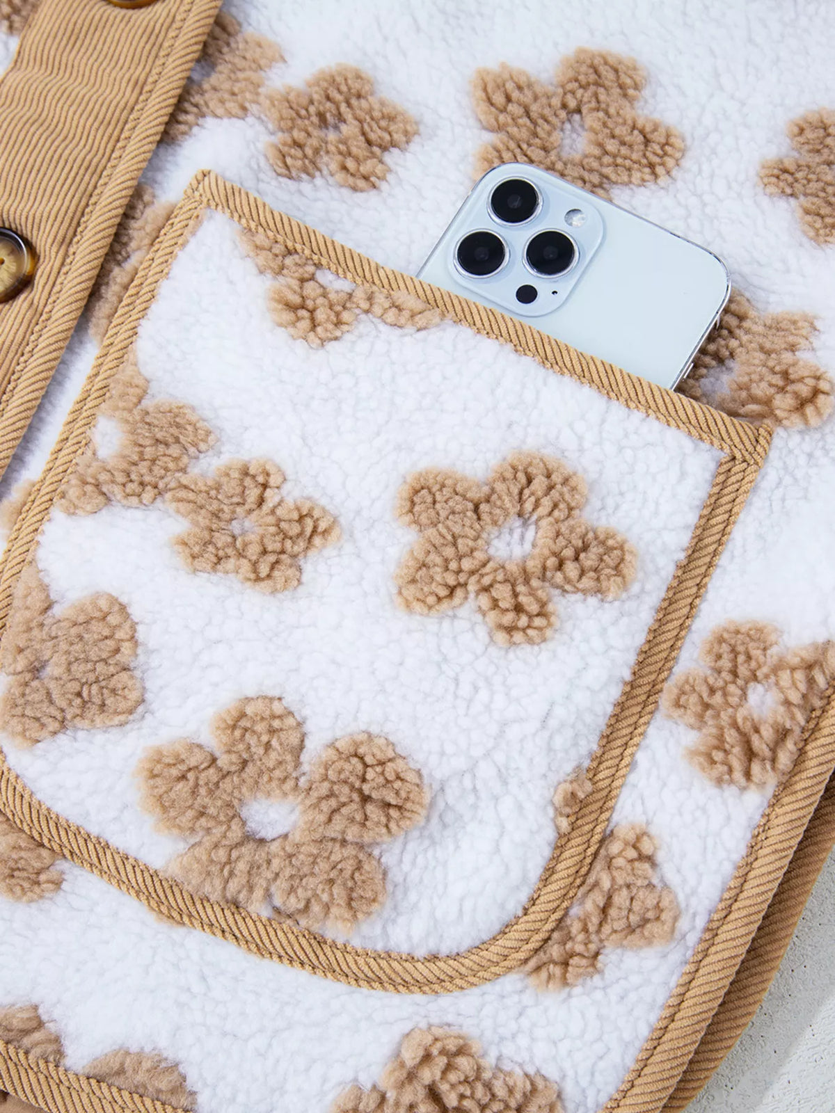 Blommig jacka i fleece – bild 9