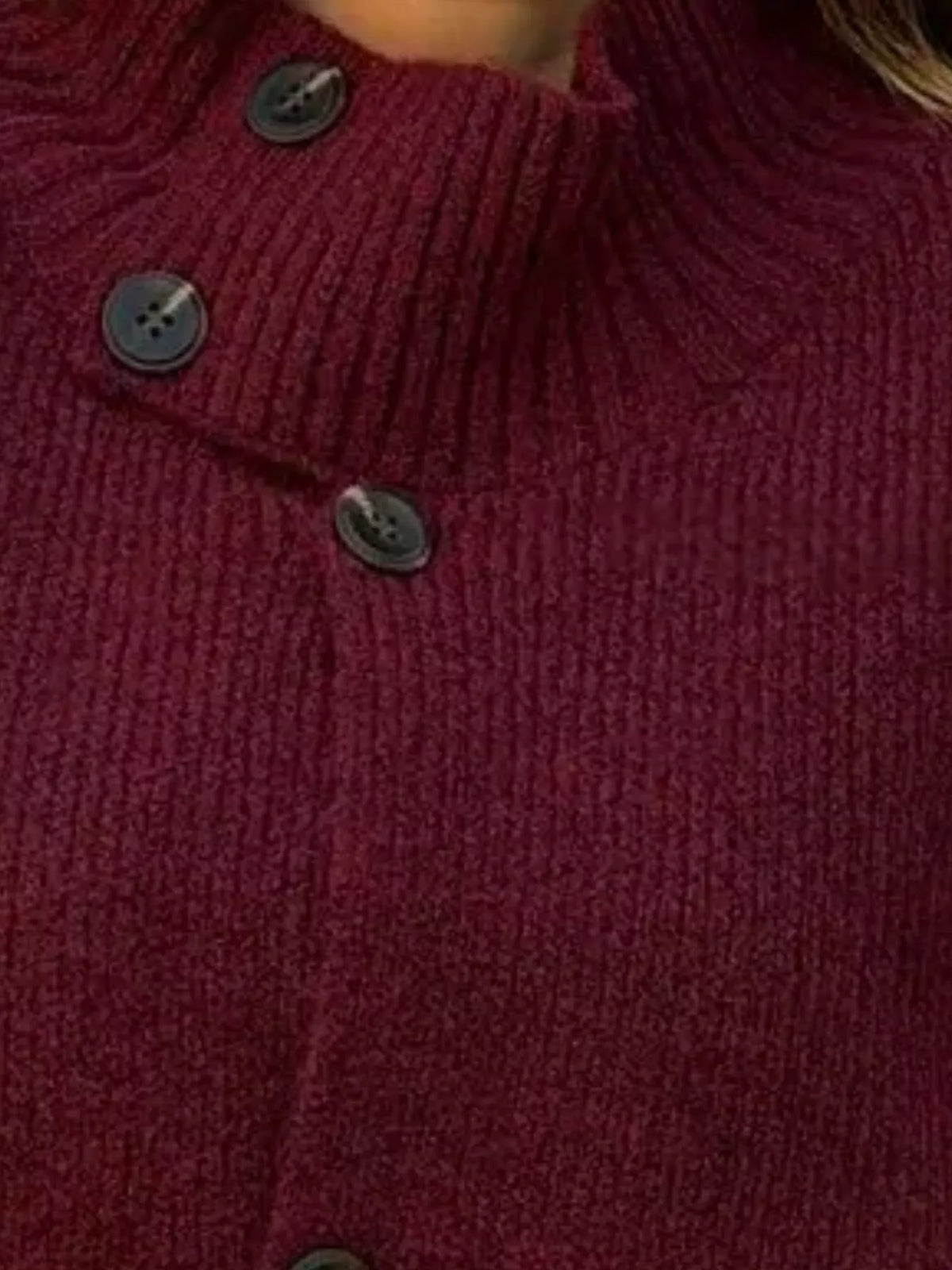 Ribbad cardigan med hög halsringning – bild 16