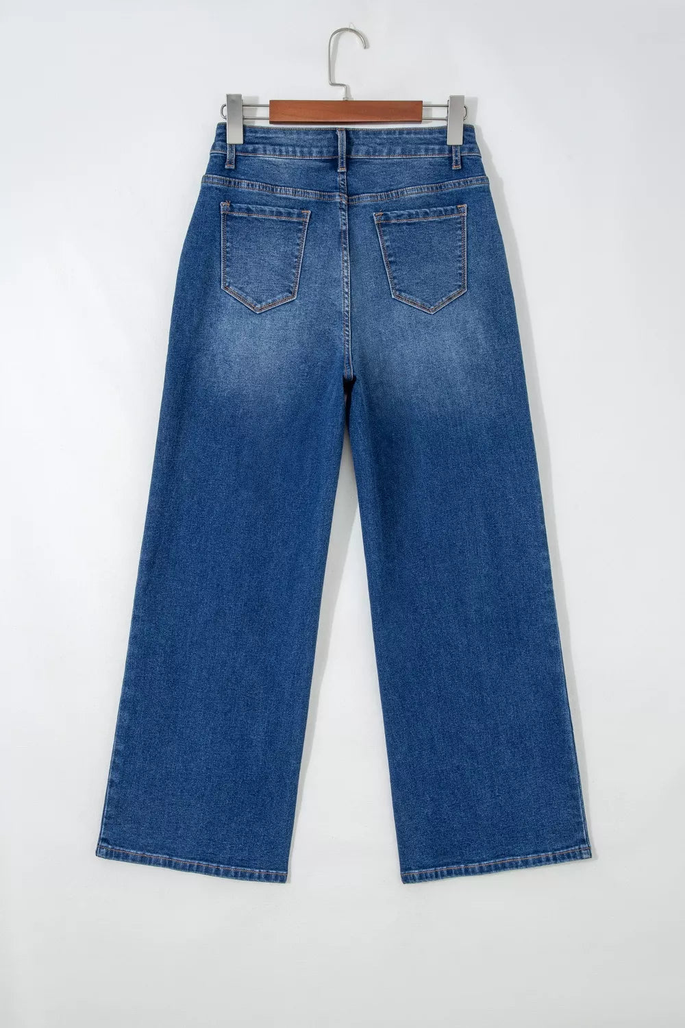 Raka jeans med sömdetalj – bild 5