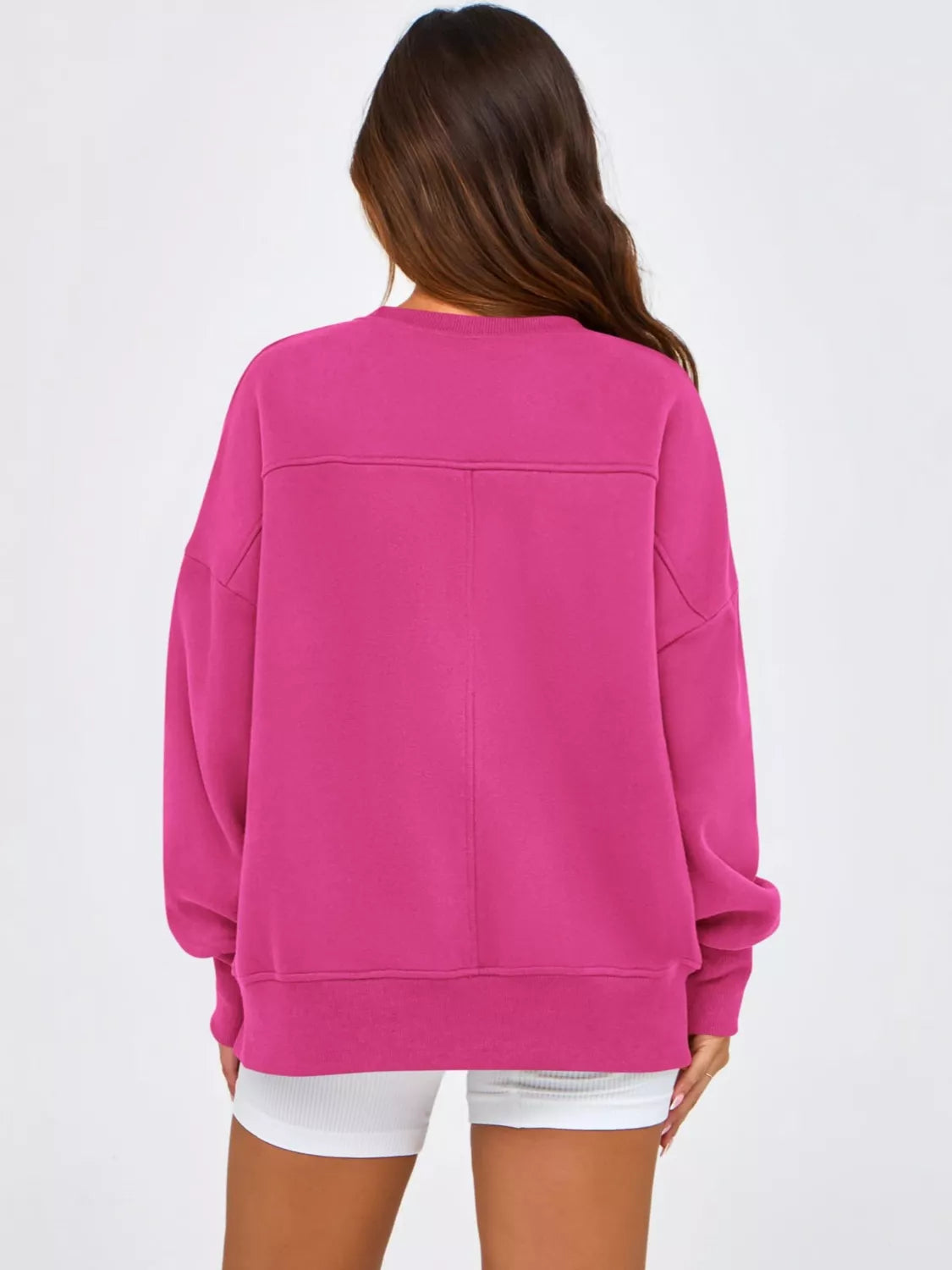 Ledigt sittande sweatshirt med slits – bild 19