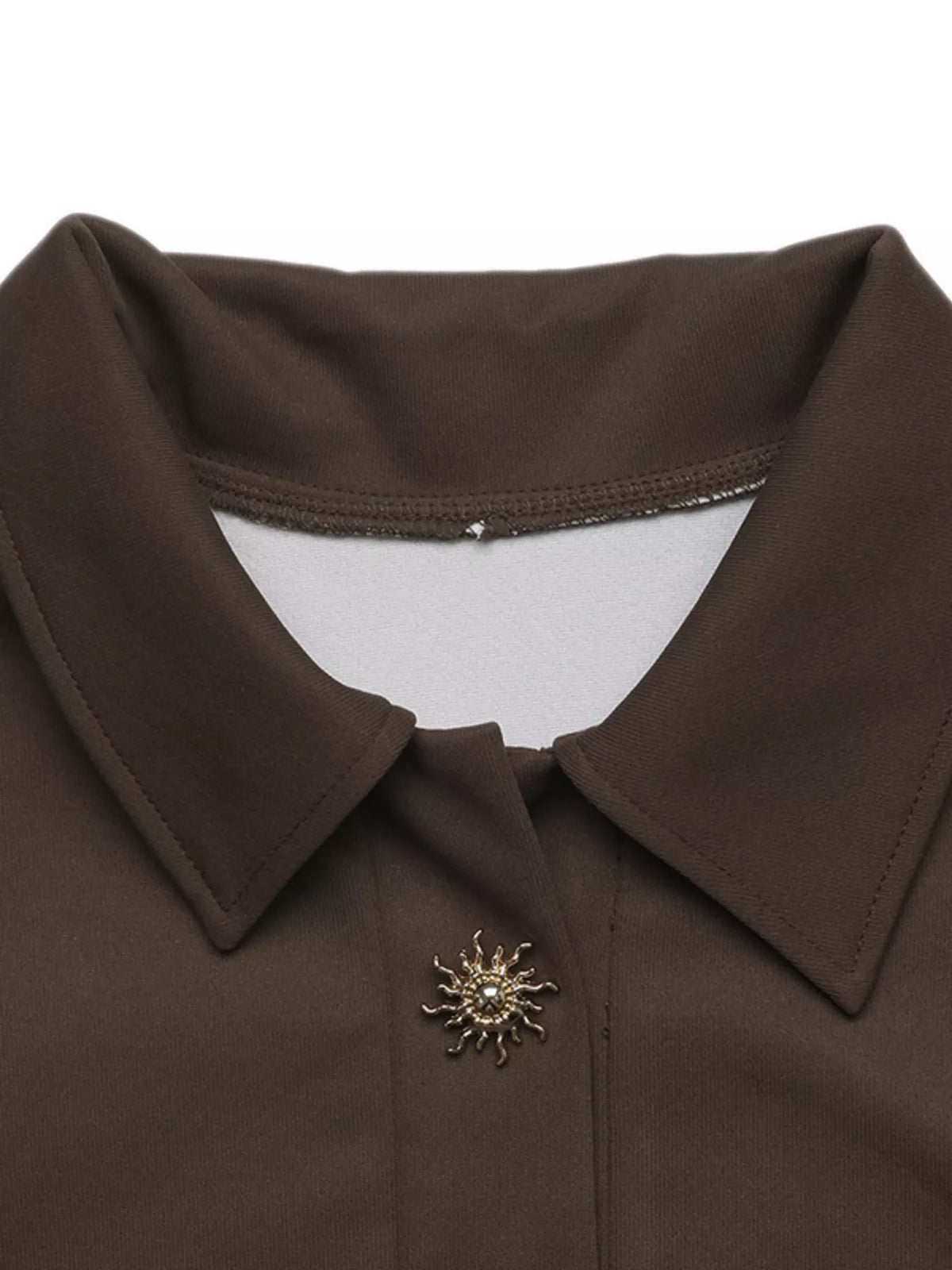 Sweatshirt med tryckknappar och polokrage – bild 7