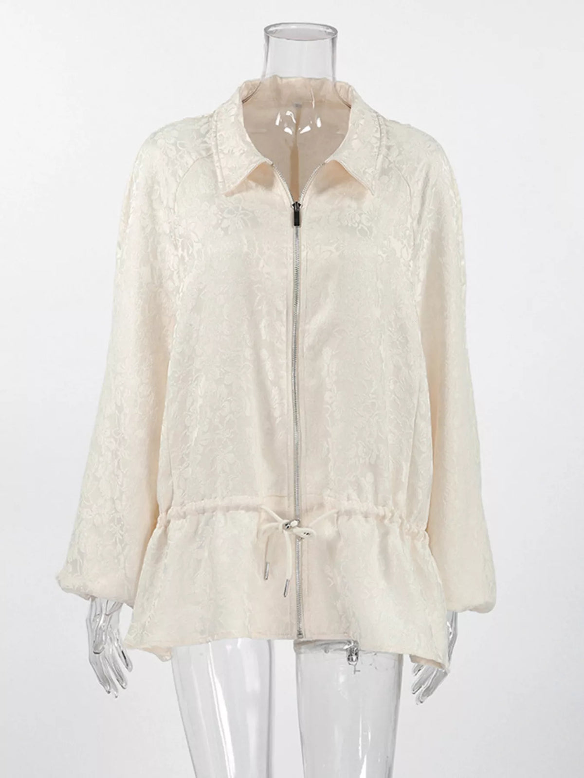 Jacquardvävd jacka med peplum – bild 8
