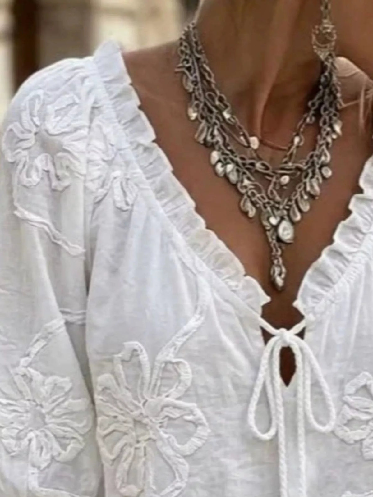 Blommig blus – bild 4