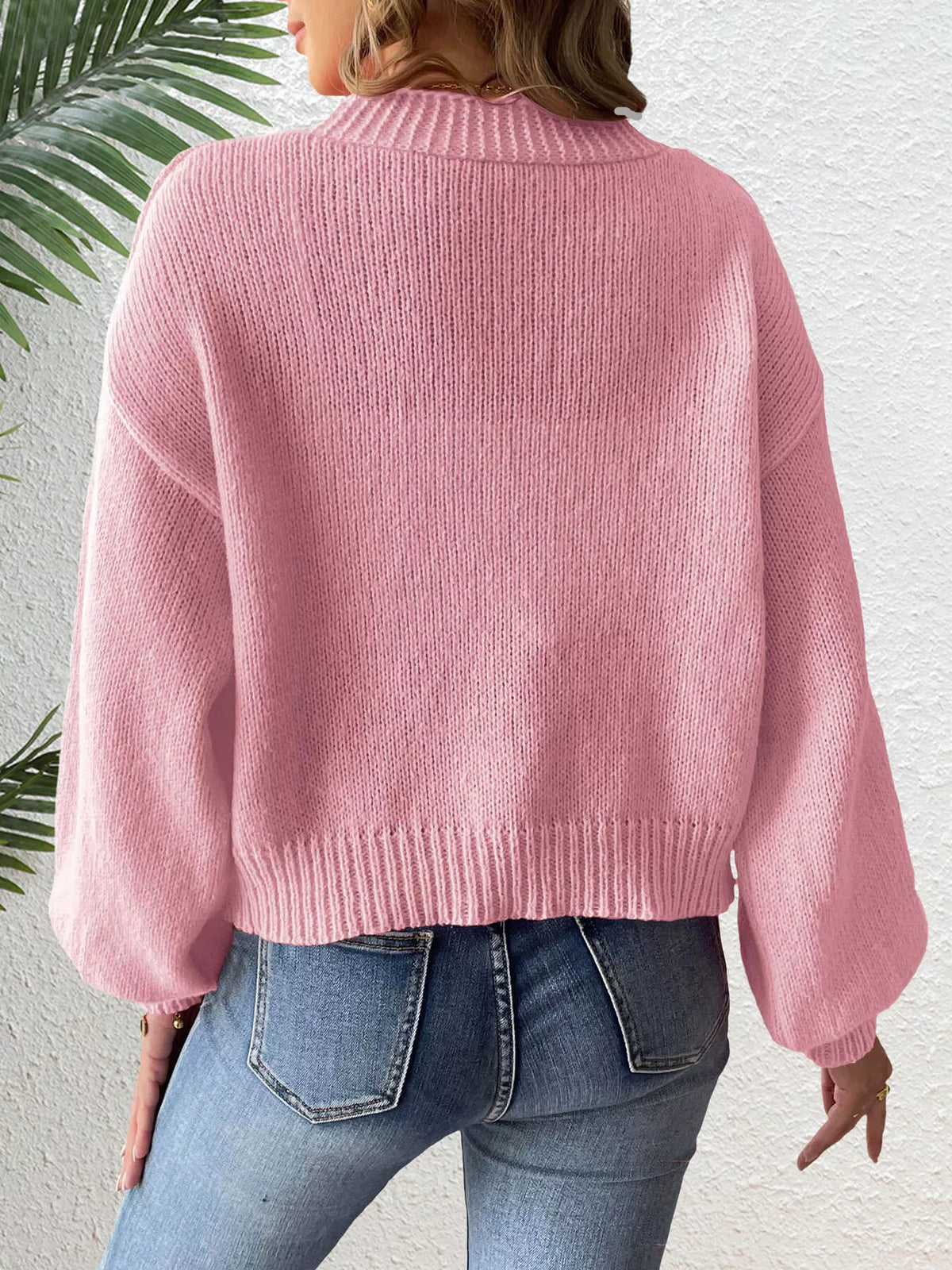 Cardigan med öppen modell och rosett – bild 17