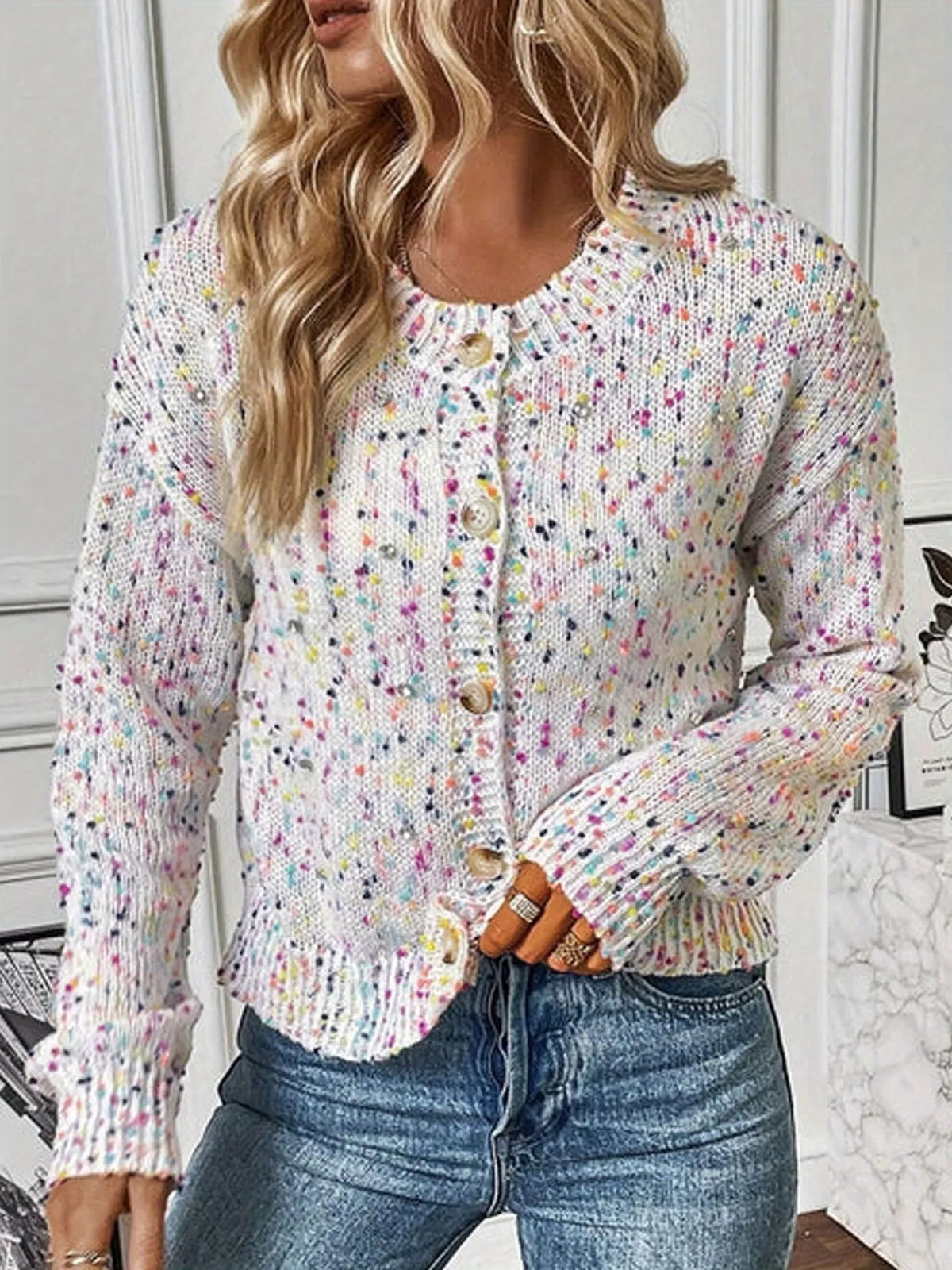 Strukturerad cardigan – bild 6