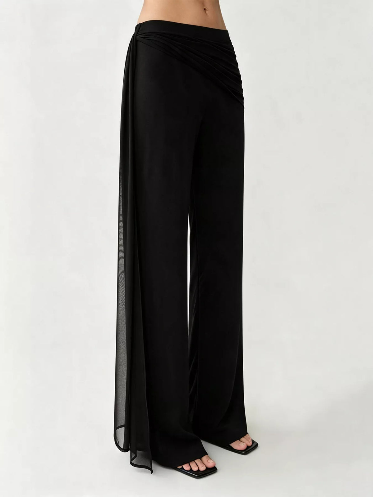 Draperade byxor i mesh – bild 4