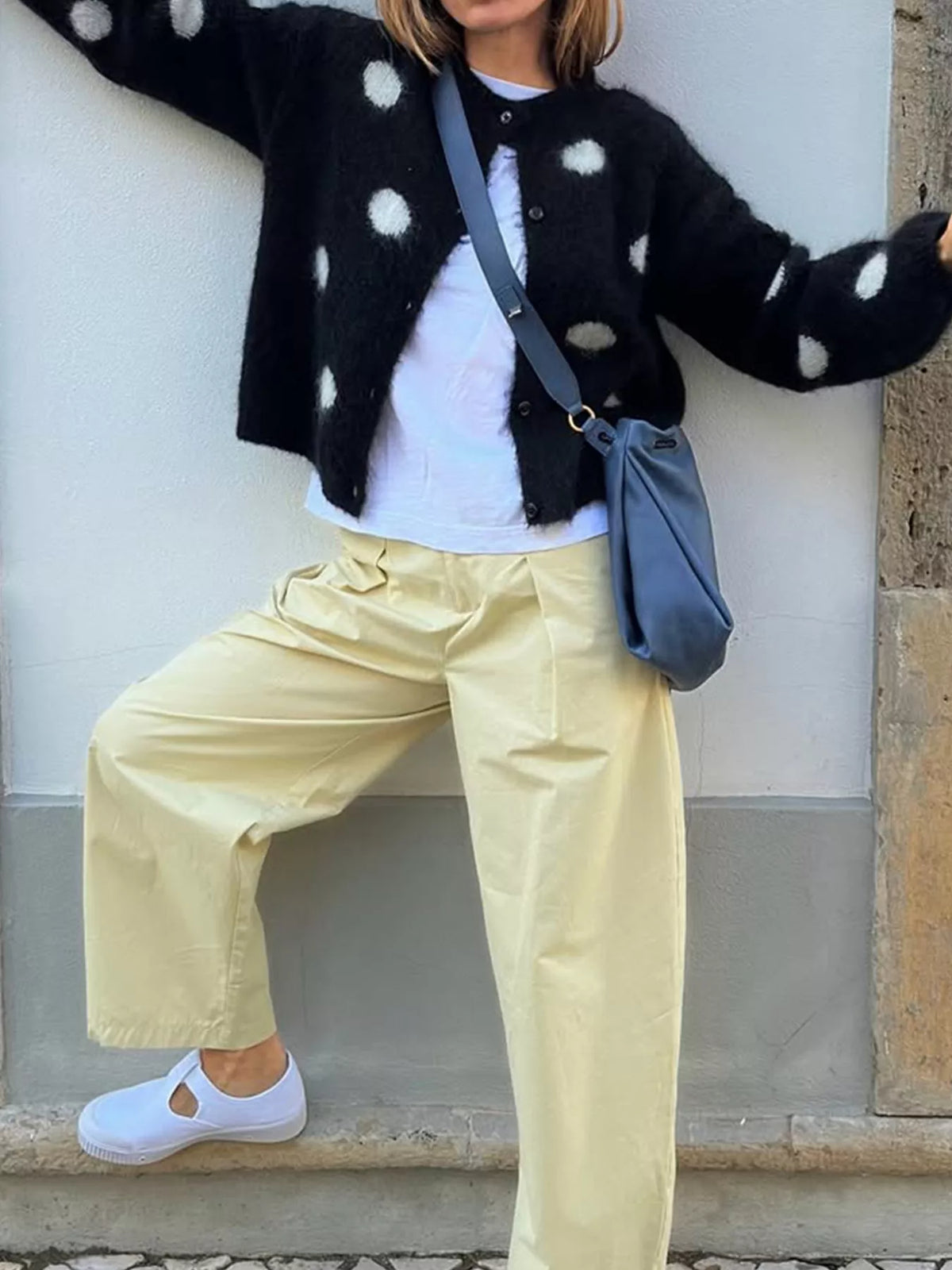 Prickig cardigan med mjuk lugg – bild 3