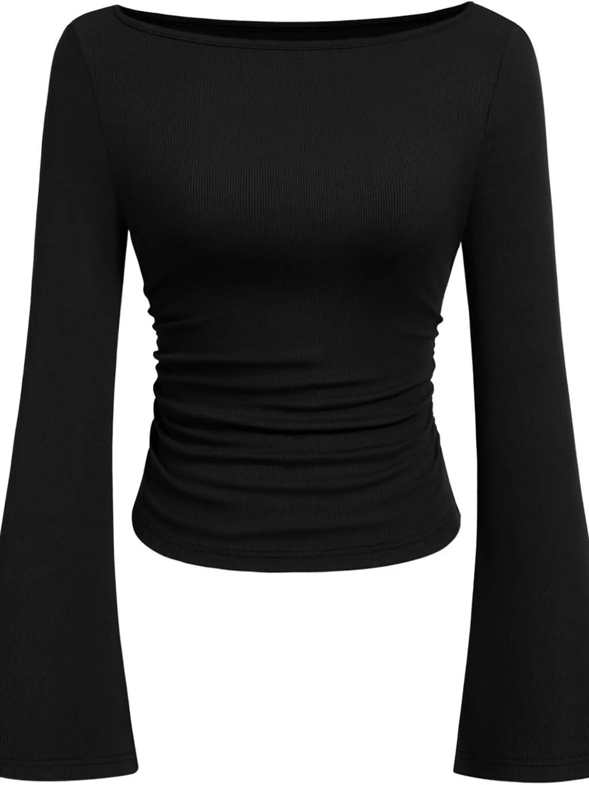 Båtringad t-shirt med utsvängd ärm – bild 11