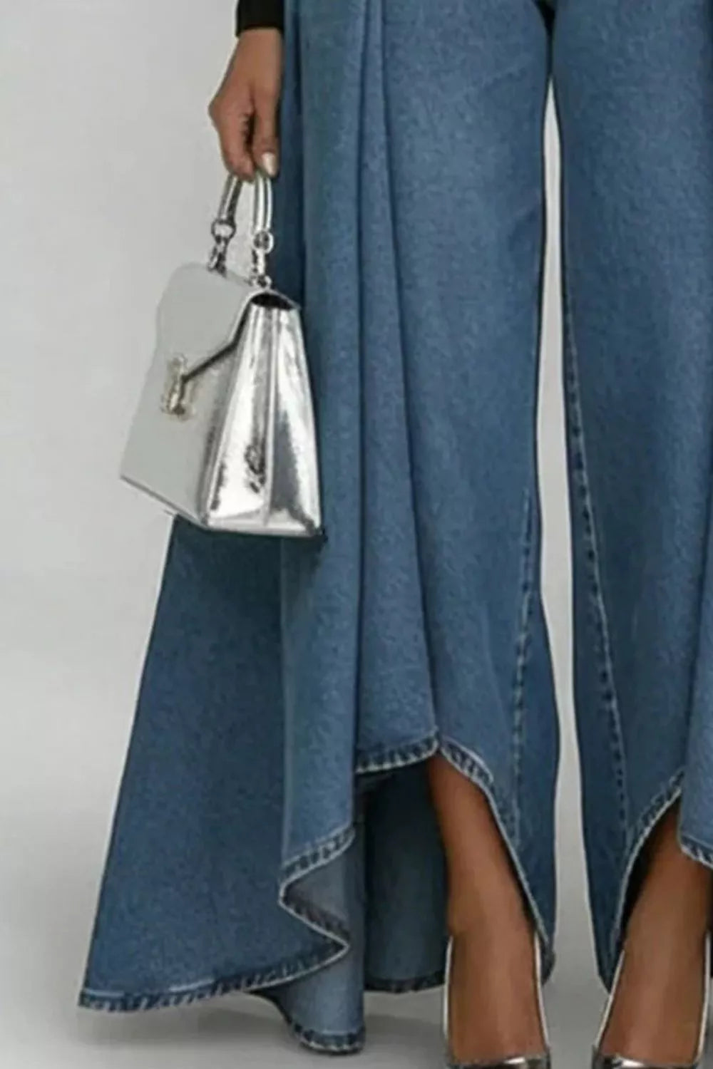 Asymmetriska jeans med hög midja – bild 3