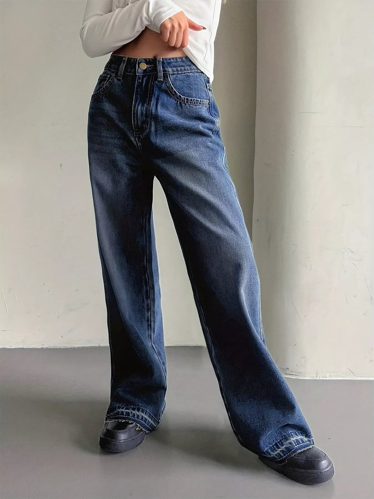 Vida jeans med klassisk tvätt – bild 3