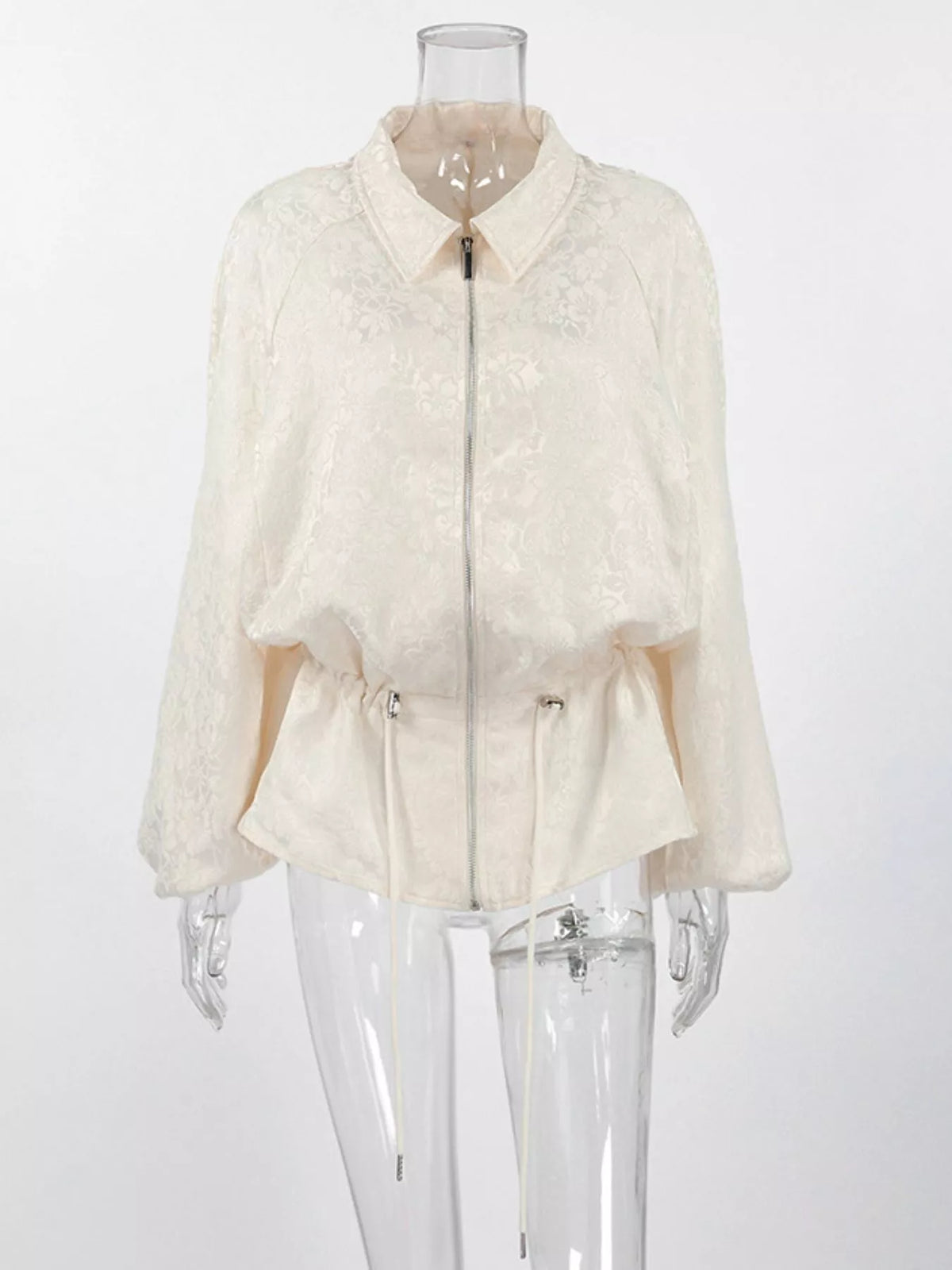 Jacquardvävd jacka med peplum – bild 6