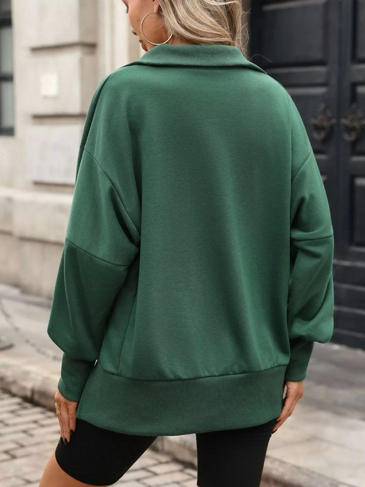 Sweatshirt med tryckknappar och knappstängning – bild 11