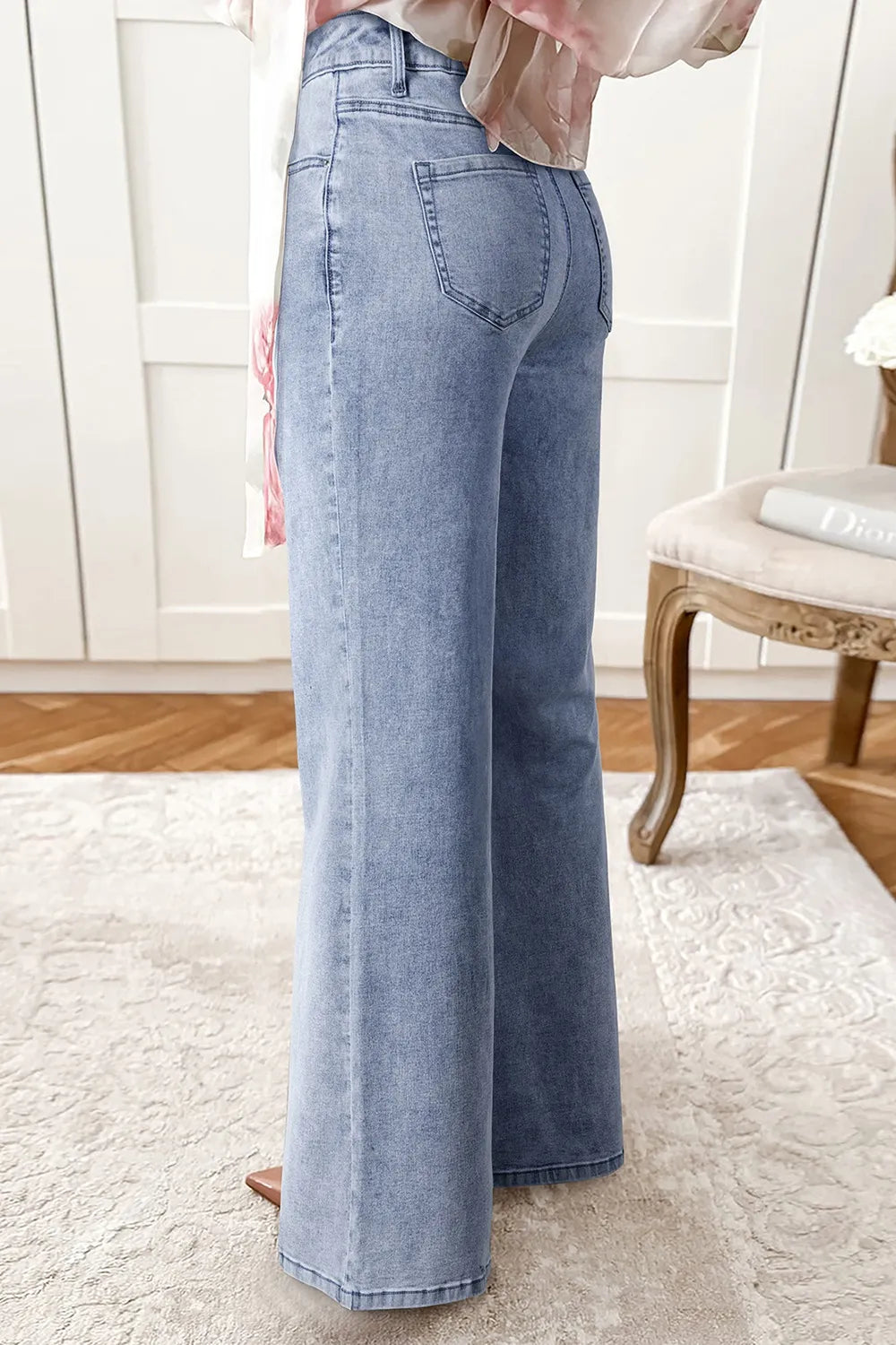 Utsvängda jeans med extra vida ben – bild 2