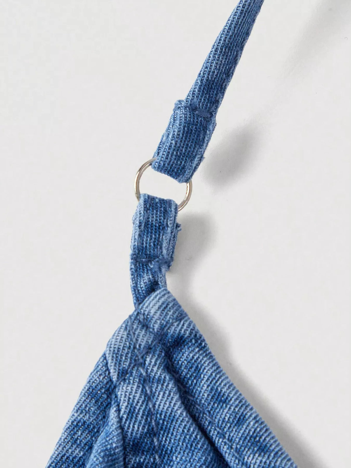 Jeansklänning i denim med dragkedja – bild 4
