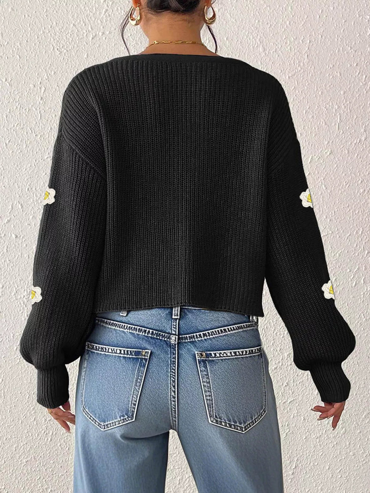 Blommig cardigan – bild 4