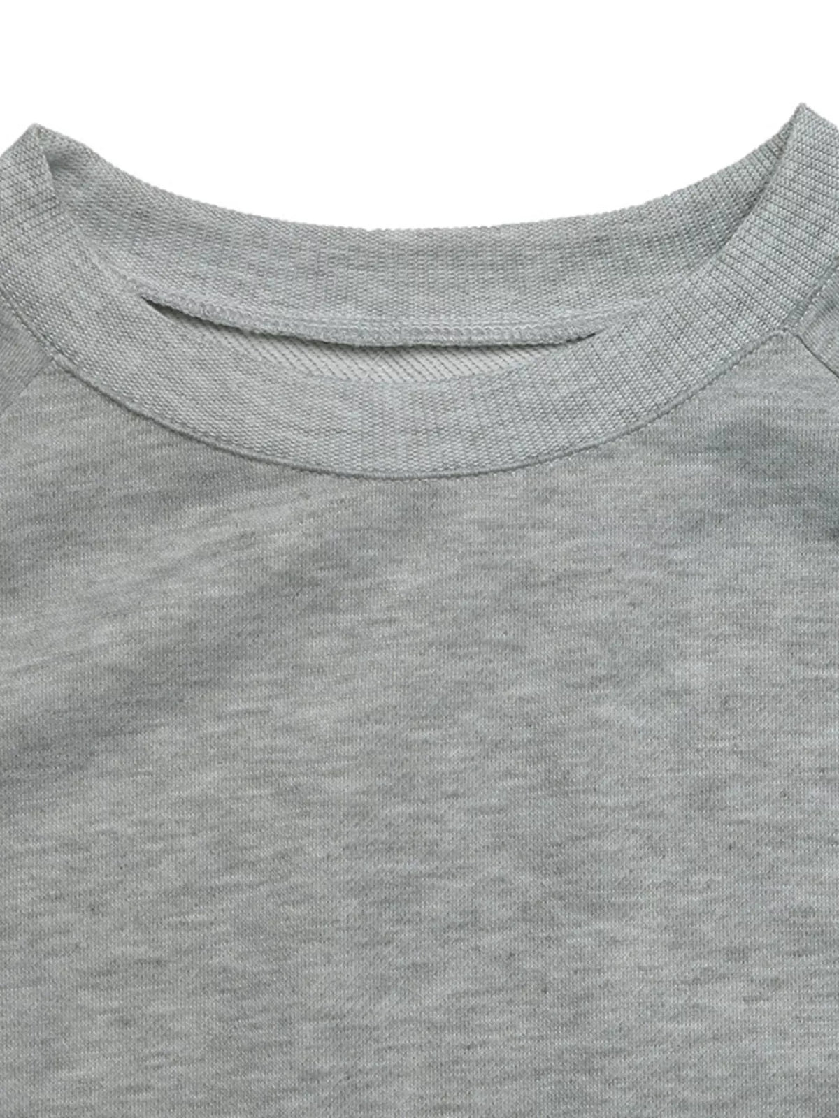 Sweatshirt med rund halsringning och spetskant – bild 7