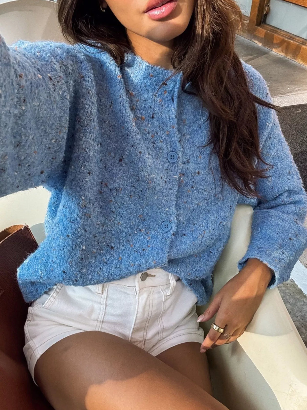 Strukturerad cardigan – bild 2