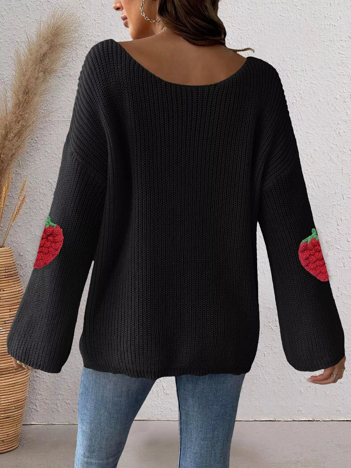 Oversize tröja med jordgubbsmotiv – bild 8