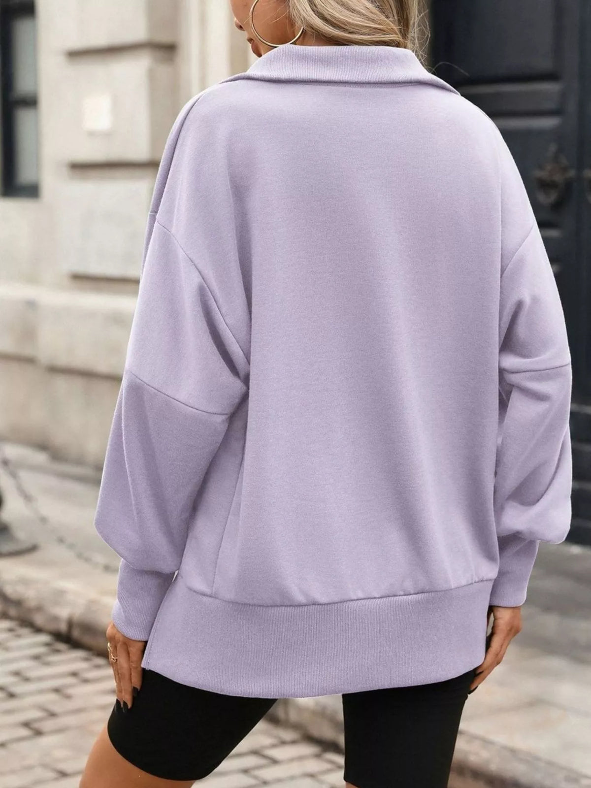 Sweatshirt med tryckknappar och knappstängning – bild 19